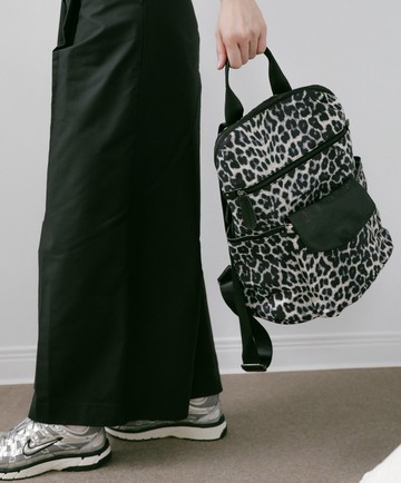 supportingrole 輕盈2+1多分層豹紋元素後背包加小斜肩包