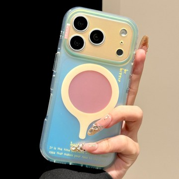 ins潮酷個性霓虹炫彩 磨砂 磁吸充 手機殼 適用iPhone18 Promax 蘋果17 16 15 14 防摔殼