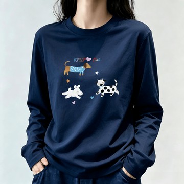 免運 【舒適親膚】女裝 韓系 棉t 寬鬆大學t長袖 中大尺碼 長t 長袖內搭 shirt 大碼韓國大t 3014
