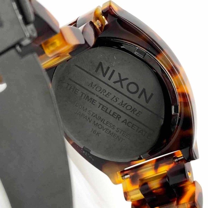 Nixon ニクソン 腕時計 良好 クオーツ ブラウン ステンレス メンズ