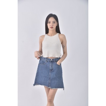 (M) pazzo丹寧牛仔藍色短裙二手衣