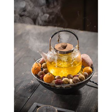 日式蒸煮茶壺玻璃養生燒水壺家用室內圍爐煮茶器電陶爐全自動茶爐