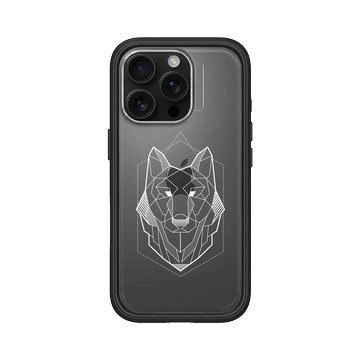iPhone 16 Pro Mod NX 黑 - Animal Silhouette / 動物剪影 - 幾何-動物系列/狼