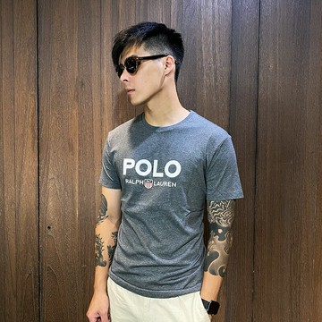 美國百分百【全新真品】Ralph Lauren 短袖 棉質 T恤 RL T-shirt polo 鐵灰 CA44