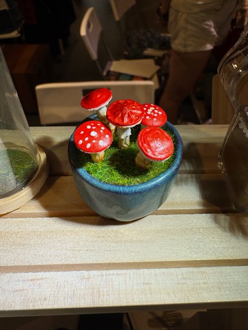 黏土蘑菇組合盆栽