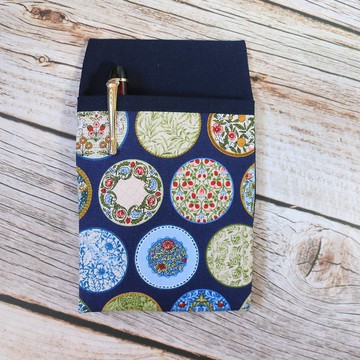 小花園-深藍 口袋型筆袋 護理師筆袋 醫師筆袋 老師筆袋 耶誕節