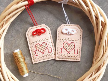 御守 皮革材料包 好好縫 護身符 情人節 刻名 平安符 情侶 DIY