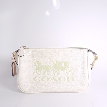 coach nolita 19 麻將包斜挎經典壓紋馬車小挎包-白-c4653美國原廠專櫃公司貨