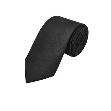 絲質暗紋配襯領帶/黑色 | 2110091099