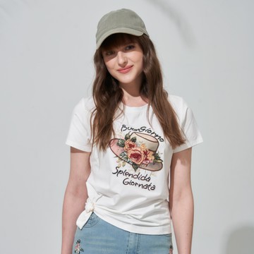 CLL巧玲瓏 維多利亞花卉草帽上衣 7093301