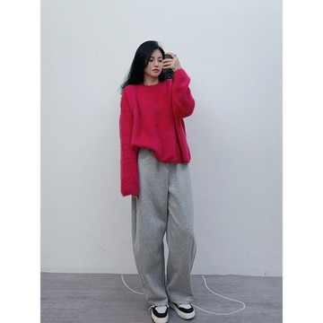 加厚羊駝毛羊毛！歐貨慵懶風 Oversize寬松保暖針織大碼毛衣外套