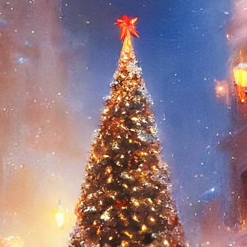 【微瑕特惠】【福利品】聖誕夜的街道II- 臥室掛畫/臥室掛畫