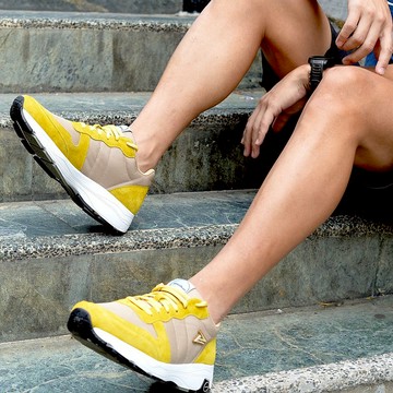 MIT【輕履行運動鞋-男款米黃】訓練鞋 休閒鞋 輕量防滑 耐磨透氣