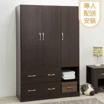 TZUMii專人配送組裝-雅緻三門二抽衣櫃-雙色可選 衣櫃 衣物收納櫃 免組裝 專人安裝