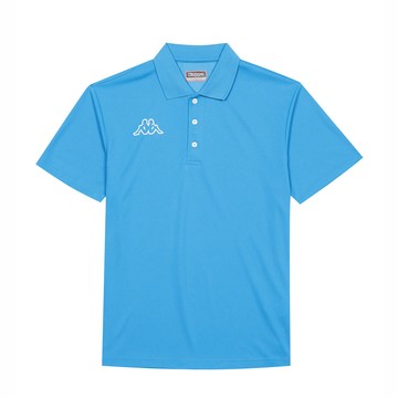KAPPA 義大利男款吸濕排汗短袖POLO衫 珊瑚藍 311821W474