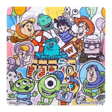 HUNDRED PICTURES 百耘圖 表情系列 拼圖磁鐵 HPD0116044 直徑55mm 方 Disney Pixar 歡樂相聚  16片  1個