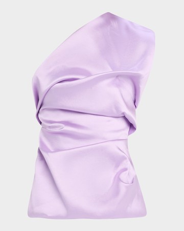 Draped Heavy Satin Sleeveless Top