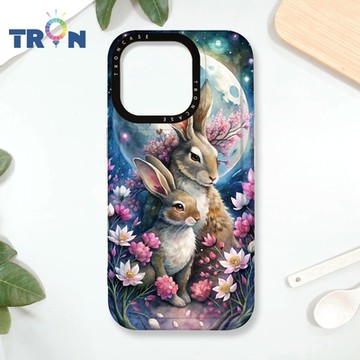 TRON IPHONE 16 PRO 月球上的兔子 MAGSAFE 磁吸 防摔 太空殼 透白 手機殼