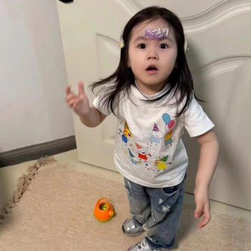 Mimo⭐童裝女童純棉短袖T恤夏季寬鬆百搭中小童寶寶兒童上衣