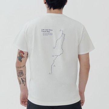 Tipi 男純棉短袖印花系列-玉山 男款 白色