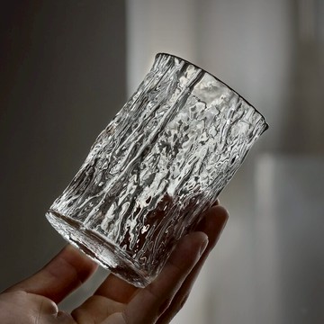 日式玻璃水杯簡約清新森系杯子日本ins風手工玻璃杯300ml家用茶杯