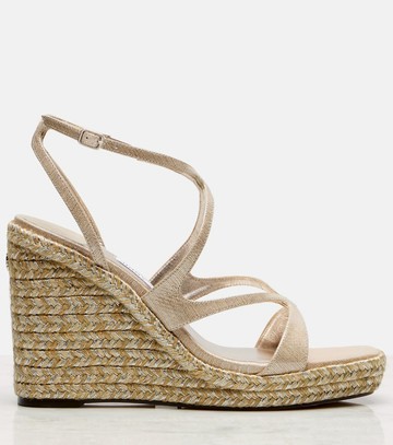 Jimmy Choo Ayla 110 metallic leather wedges