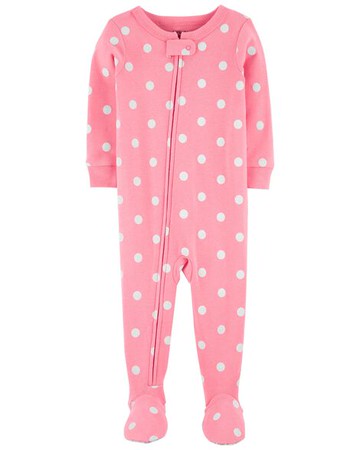 Toddler Polka Dot Cotton 1-Piece Pajama