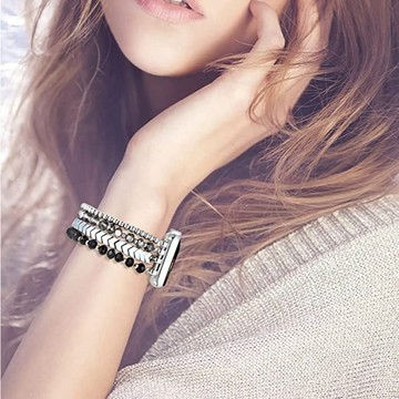 珍珠手鏈錶帶 蘋果表達 手錶表達 Apple watch S10 S9 S8 SE  Ultra 44 46 49mm