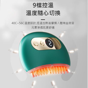 PinUpin 頭皮SPA智能溫熱電動迷你經絡刷 (9檔控溫/震感)送精油