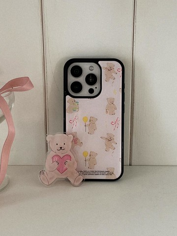Sweet Bear Pattern Design Protective Bumper Case