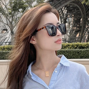 【免運費】 Lucy 偏光玳瑁大方框墨鏡 - 香港原創