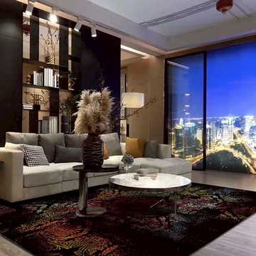 Fuwaly｜尼爾黑地毯-200x290cm