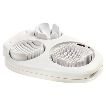 AHOYE 3合1不鏽鋼花式料理切蛋器  1個  白色