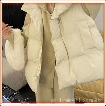 🔥壹灣出貨🔥 鞦鼕季棉衣棉服百搭馬甲背心女外穿潮加厚保暖無袖棉襖馬夾短外套 全館免運