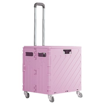 Skylife K24買菜車 有杯架 PP、鐵合金材質  粉色  1個