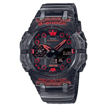 CASIO 卡西歐 G-SHOCK 藍牙 碳纖維核心防護 半透明 電競黑紅 46mm GA-B001G-1A｜樂天全館特惠中★指定刷卡回饋10%