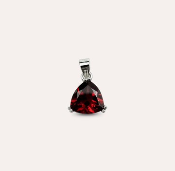 安珠 石榴石 紅色 三角 8mm 墜子 經典系列 Triangle P 寶石銀飾