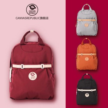 CANVAS REPUBLIC帆布共和國雙肩包女背包簡約書包輕便戶外旅行包