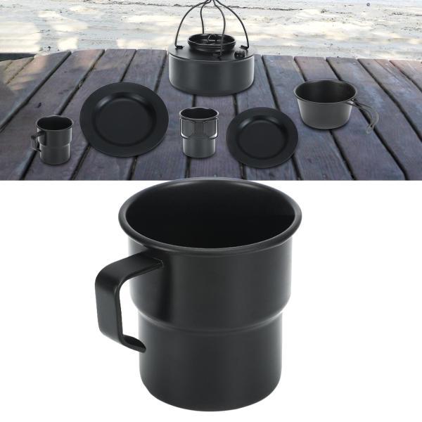 ポータブル アウトドア ティー コーヒー マグ 調理器具 キャンプ カップ 釣り バックパッキング用 非折りたたみ式ハンドル