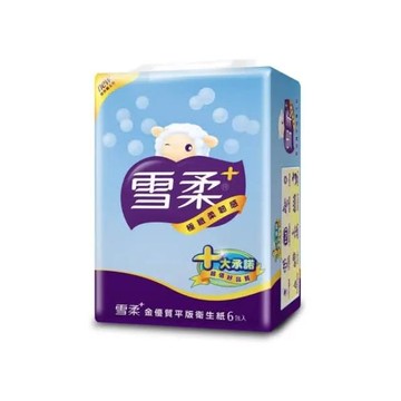 雪柔 平版衛生紙(300張*6包*6串)/箱