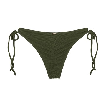 LeRêveParis ｜AIRise 性感綁帶翹臀泳褲｜－橄欖 泡泡高彈布料 立體紋路