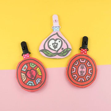 經典原創 愛心紅龜粿/紅桃粿平安符袋 柔和親膚