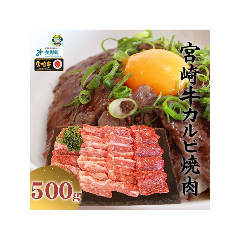 宮崎牛 カルビ 焼肉 500g