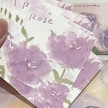 🌟臺灣出貨🌟小紅書爆款盒裝便籤紙復古玫瑰花學生創意少女心花朵手賬素材便籤 便利貼 便條紙 索引貼 可愛便利貼