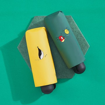 全自動雨傘女男折疊五折迷你ins晴雨兩用簡約太陽傘防曬防紫外線