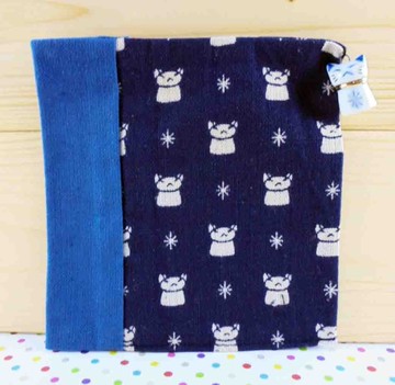 【震撼精品百貨】招財貓_招き猫~布杯墊-藍滿版