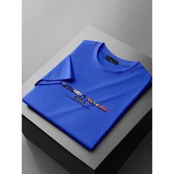 梵度短袖t恤男夏季2025年新款潮流印花半袖圓領體恤棉質透氣上衣