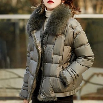 [巴黎精品] 現貨+預購 頂級真羽絨外套90%鵝絨羽絨衣秋冬外套保暖大碼休閒女裝-狐狸毛領短款女外套a1lm29