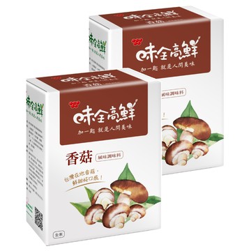 味全 高鮮香菇調味料，台灣在地香菇，無添加防腐劑，人工色素  320g  2盒