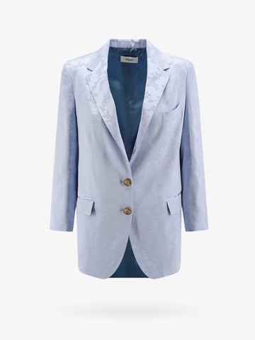 Satin blazer with floral embroidery - SAULINA - gender_Woman